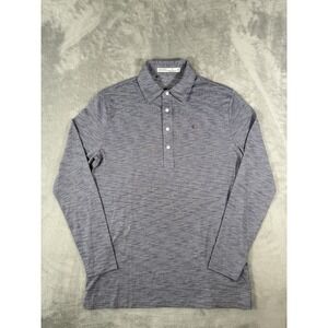 Criquet Long Sleeve Polo Shirt Mens Small Gray Golf Performance Pocket Brrr